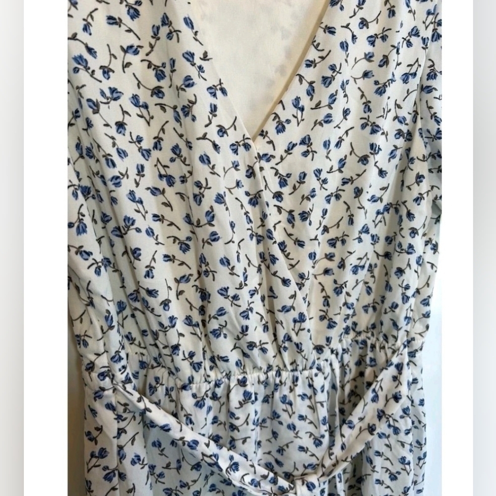Sienna Sky Blue and White Smocked Tiered Sundress - Picture 5 of 5